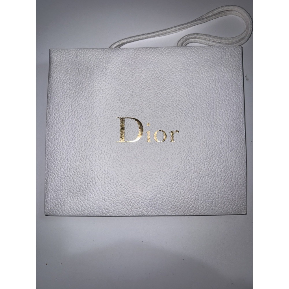 DIOR 100‎ % Authentic Gift Shopping Bag White Textured Pebbled